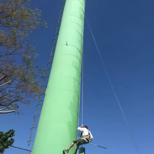Pintura em locais altos